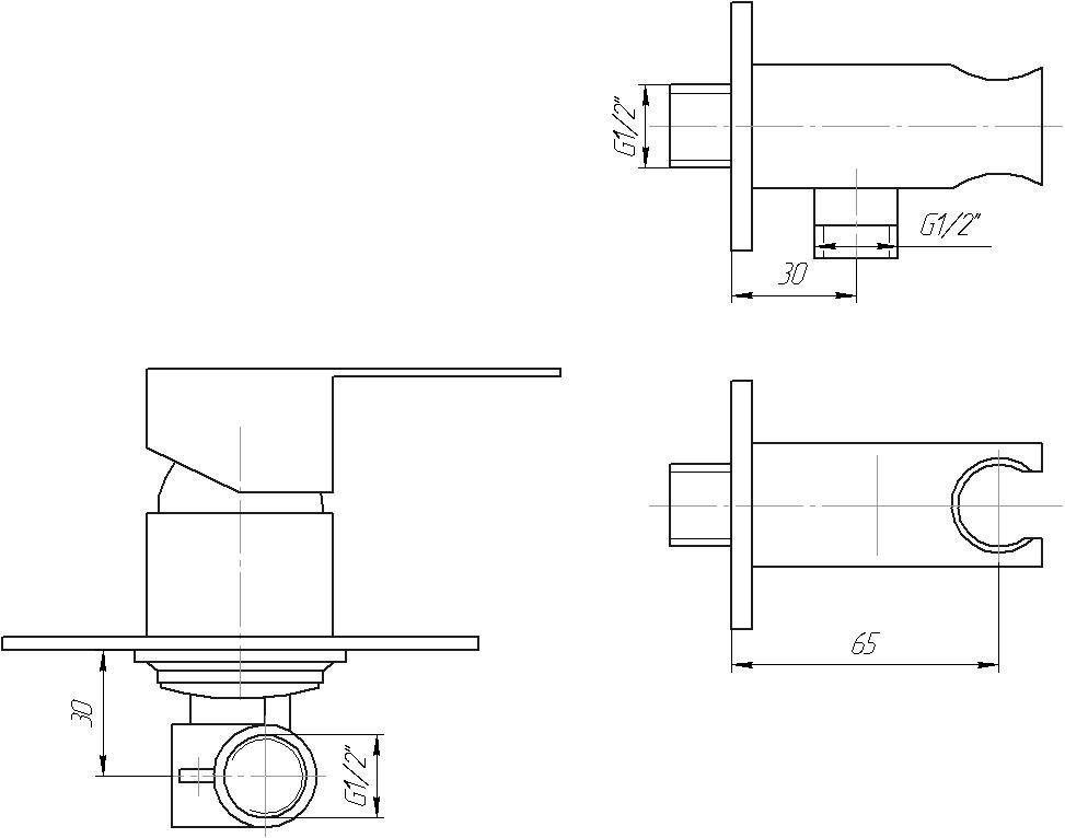 Смеситель гигиенический TOPAZ Barts TB-G 07735-H36 латунь (16608) - фото 2