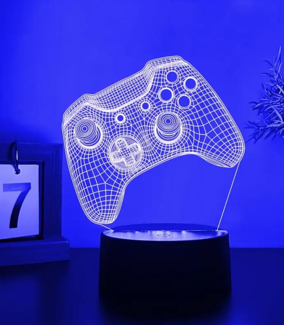 Нічник LED Геймпад 3D зі змінною підсвіткою (2691742368)