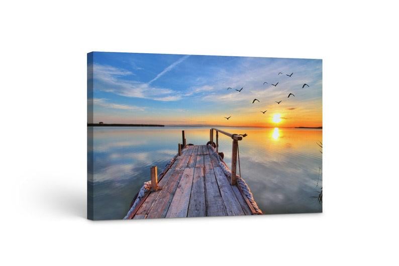 Картина на холсте KIL Art Восход солнца над озером 51x34 см (385)