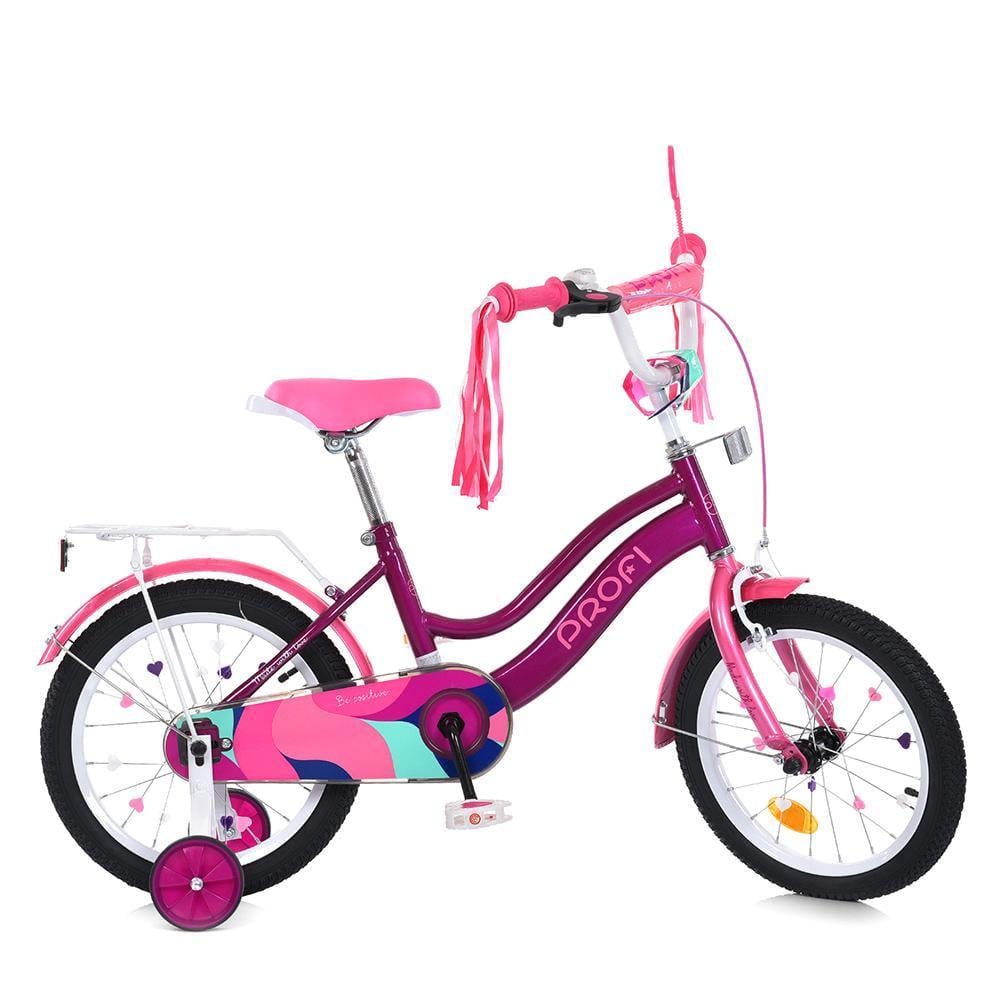 Велосипед для дівчинки PROF1 Wave 18" з багажником Фіолетовий - фото 1 Велосипед для дівчинки PROF1 Wave 18" з багажником Фіолетовий - фото 1