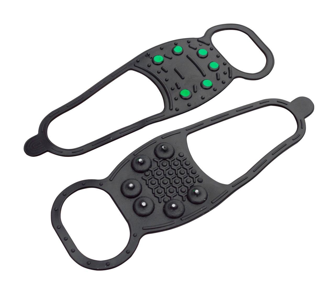 Ледоступы на обувь на 6 шипов-гвоздиков р. 36-42 Зеленый (1011132-Black-6)