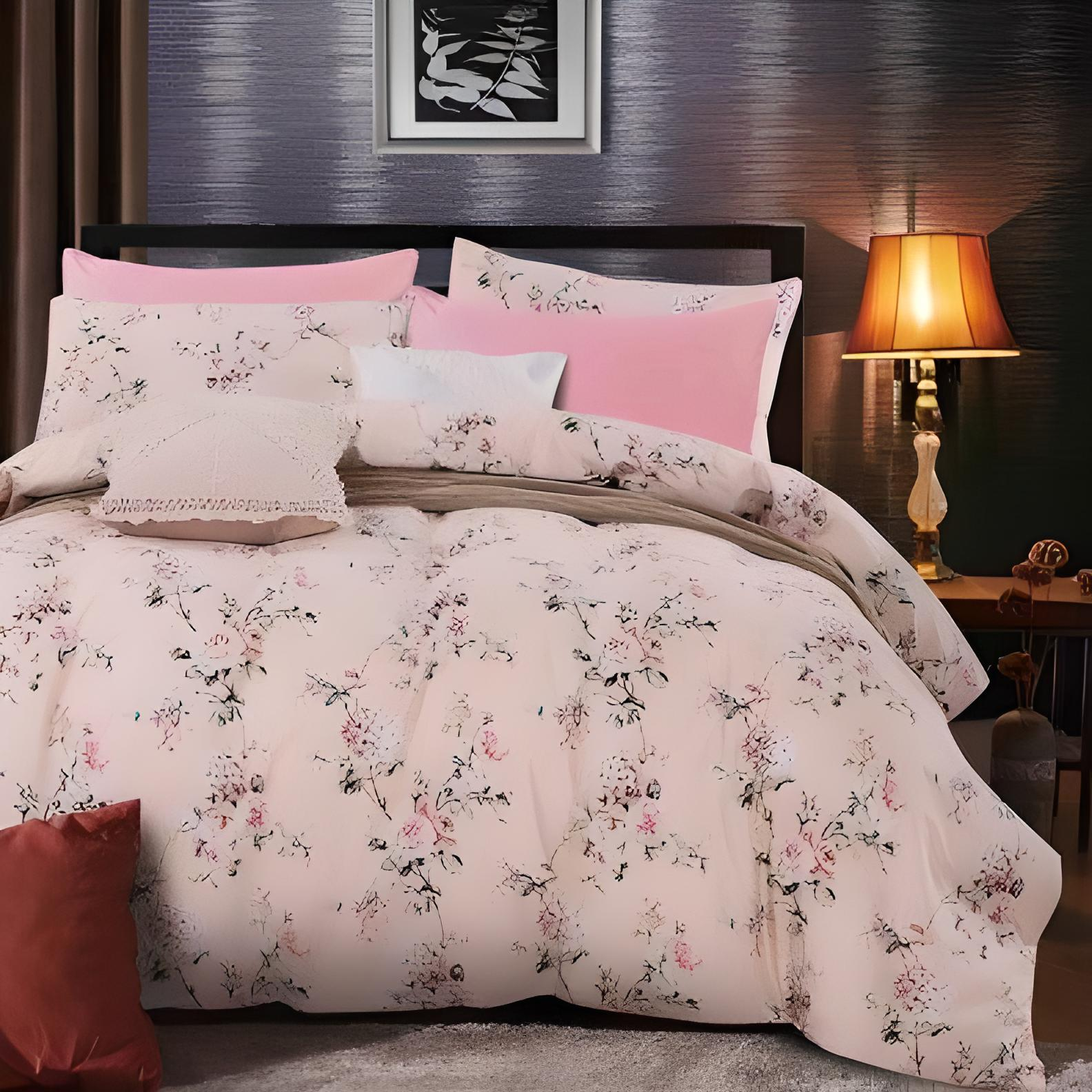 Комплекты постельного белья Kunmeng полуторный евро макко-сатин (150 220 27017)