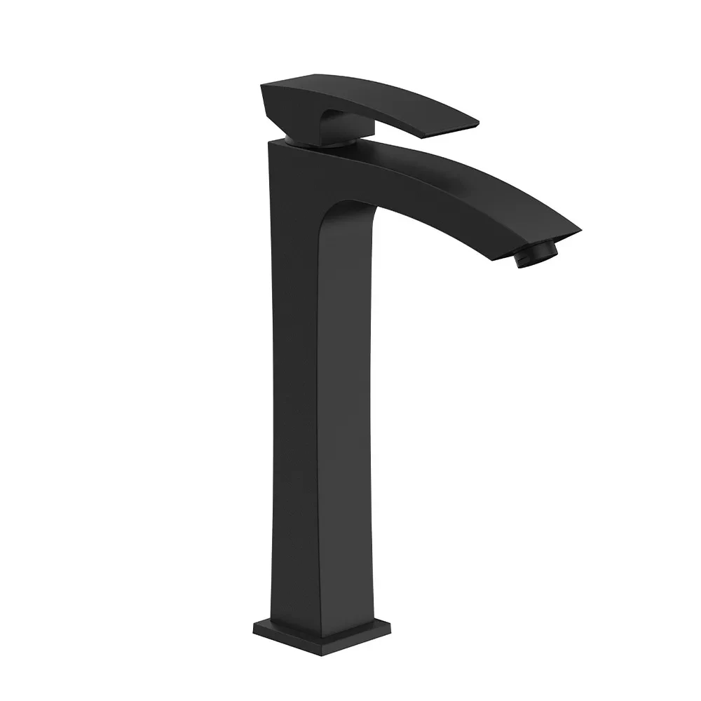 Смеситель для раковины высокий Gappo G1007-16 Черный (G1007-16)