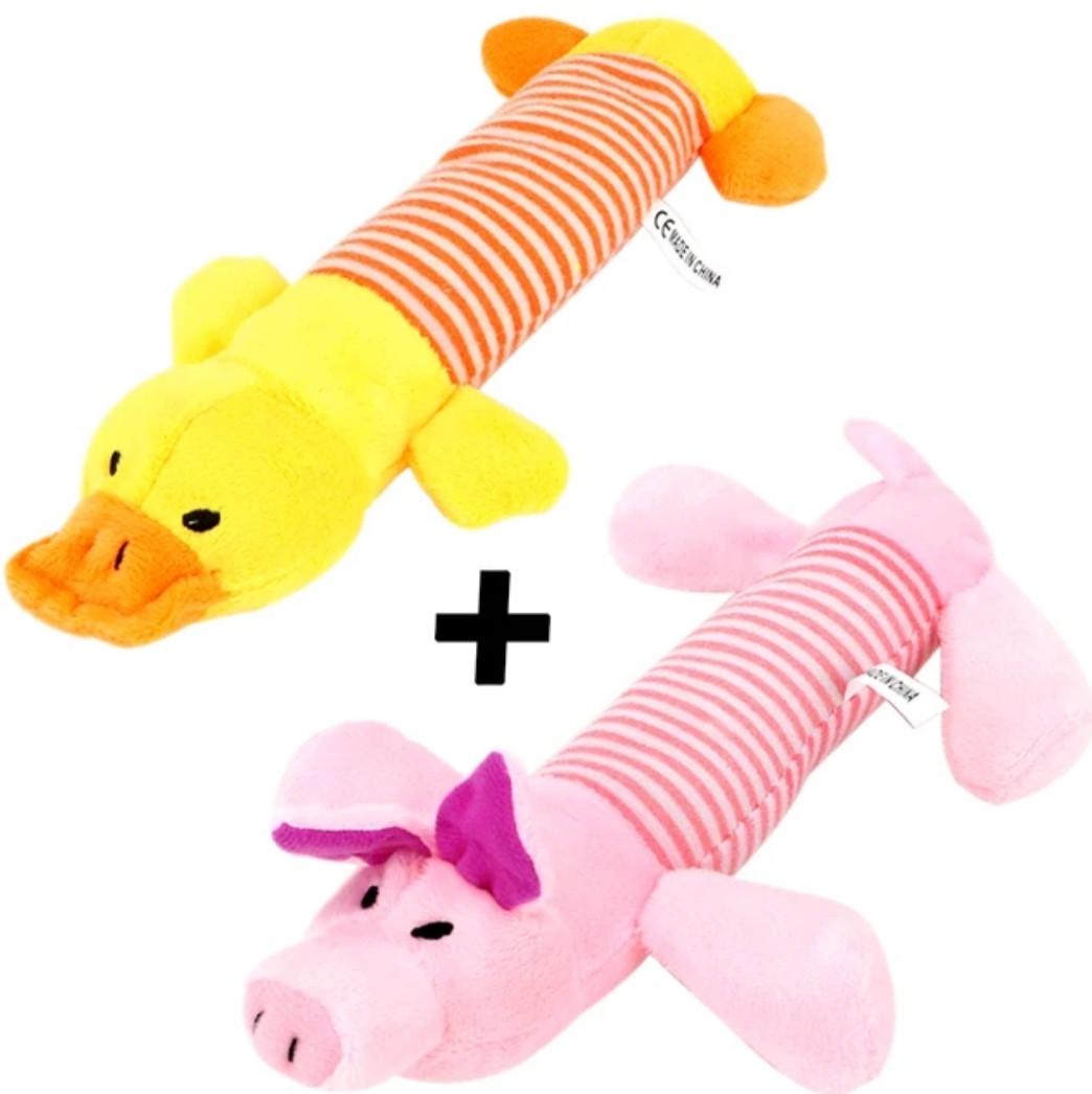 Мягкие игрушки для собак и щенков всех пород Свинка и утка - фото 2 Мягкие игрушки для собак и щенков всех пород Свинка и утка - фото 2