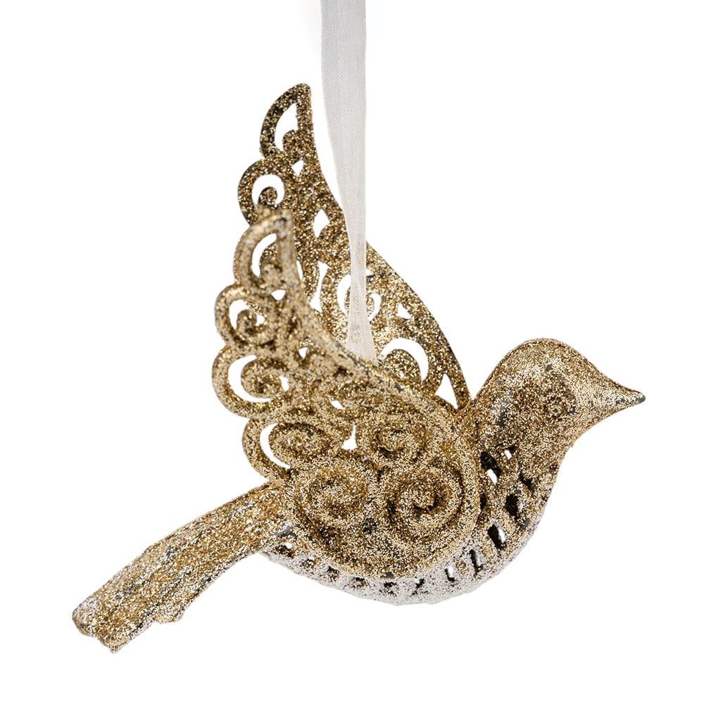 Игрушка на елку Elisey Птичка 10,5 см Золотой (NH-106-K-130)