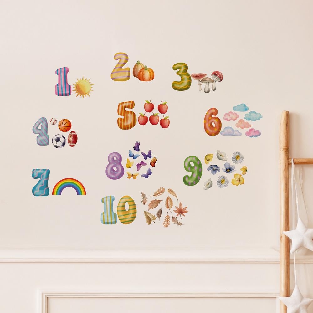 Наклейки виниловые на стену LIPKO Цифры S 29х120 см (28711533)