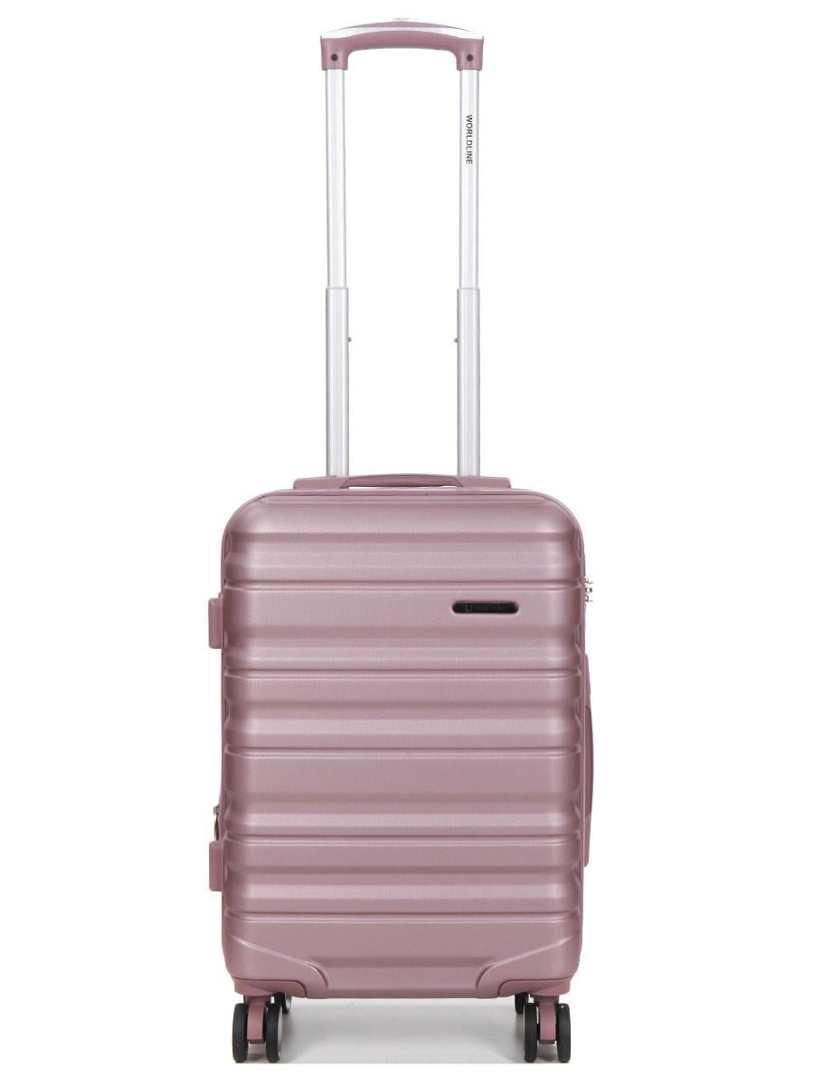 Чемодан ручная кладь Worldline S 55х35х20+5 см 42 л 2,8 кг Розовый (628)