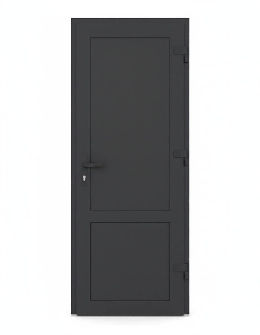 Двери входные металлопластиковые Steko 2000х900 мм ПВХ внутри с фурнитурой AXOR Антрацит/Белый (15999854878)