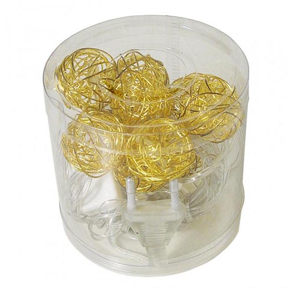 Гирлянда Xmas Golden Ball 2 м 10 LED 7283 с шариками Белый (ULT-5415428)