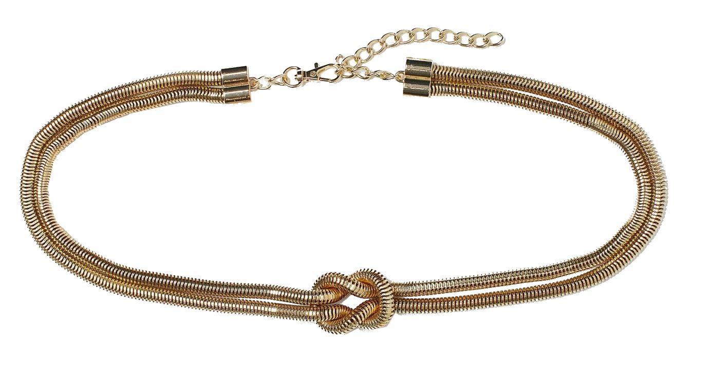 Ремень женский H&M металлический Золотистый (0807616001)