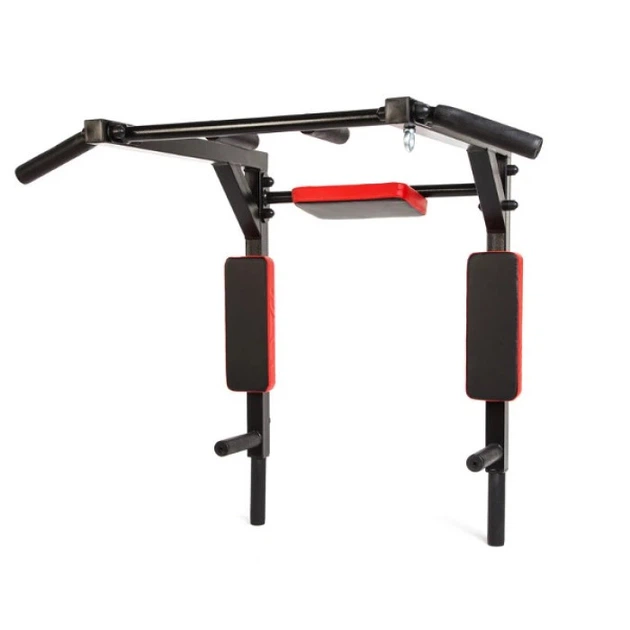 Турник-брусья настенный усиленный до 200 кг Черно-красный (Ven-1431)