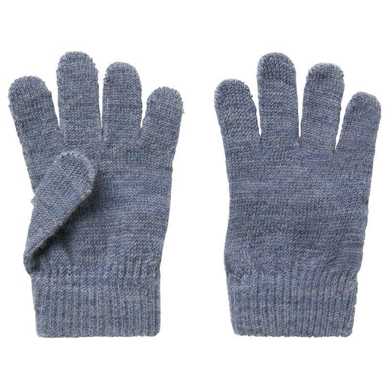 Дитячі демісезонні в'язані рукавички для хлопчиків Name It One Size 2-6р Сірий (25091723)
