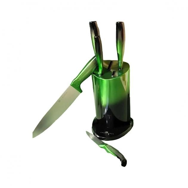 Набір ножів Edenberg EB-11022 з підставкою 6 пр. Green (EB-11022)