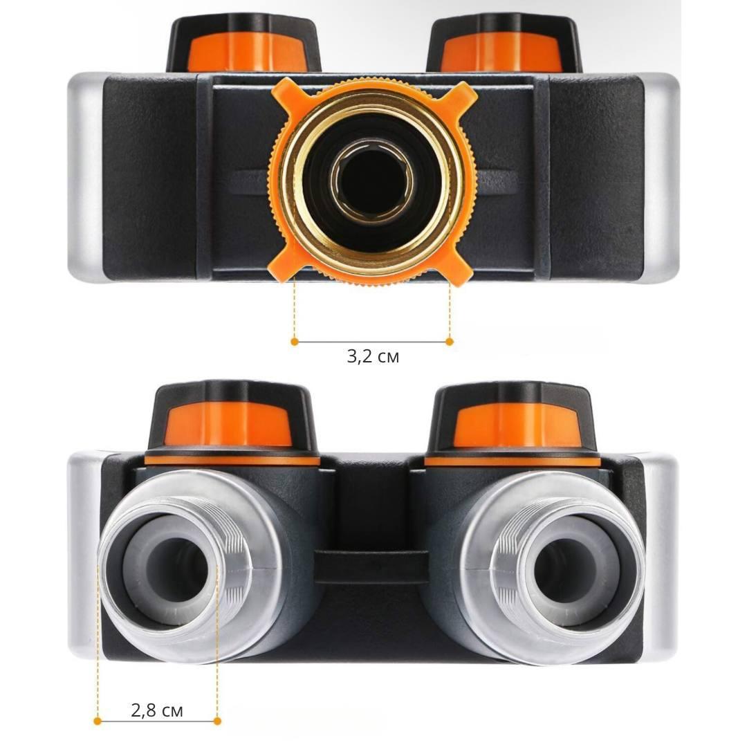 Распределитель для садовых шлангов Bodasan 2 канальный (2452001761) - фото 7