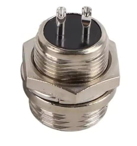 Разъем соединительный цилиндрический GX12-12M-2B 2 pin штекер (2823895200) - фото 3