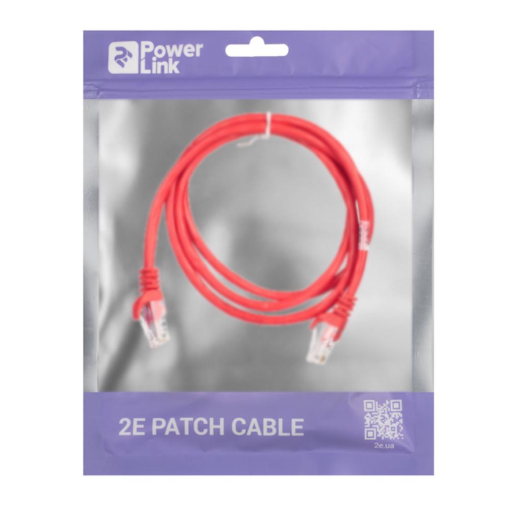 Патч-корд 2E Cat 5e UTP RJ45 26AWG 7/0,16 Cu PVC 1 м Red (2E-PC5ECOP-100RD) - фото 3