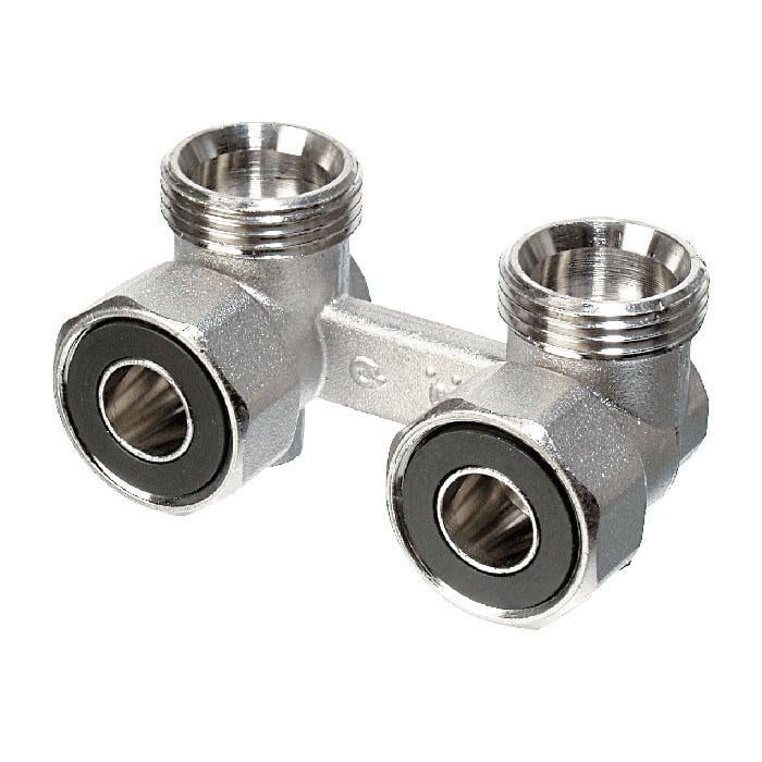 Клапан кутовий подвійний COMISA 88.21.015 3/4" Euro x 3/4" (TK-MT019100707N)