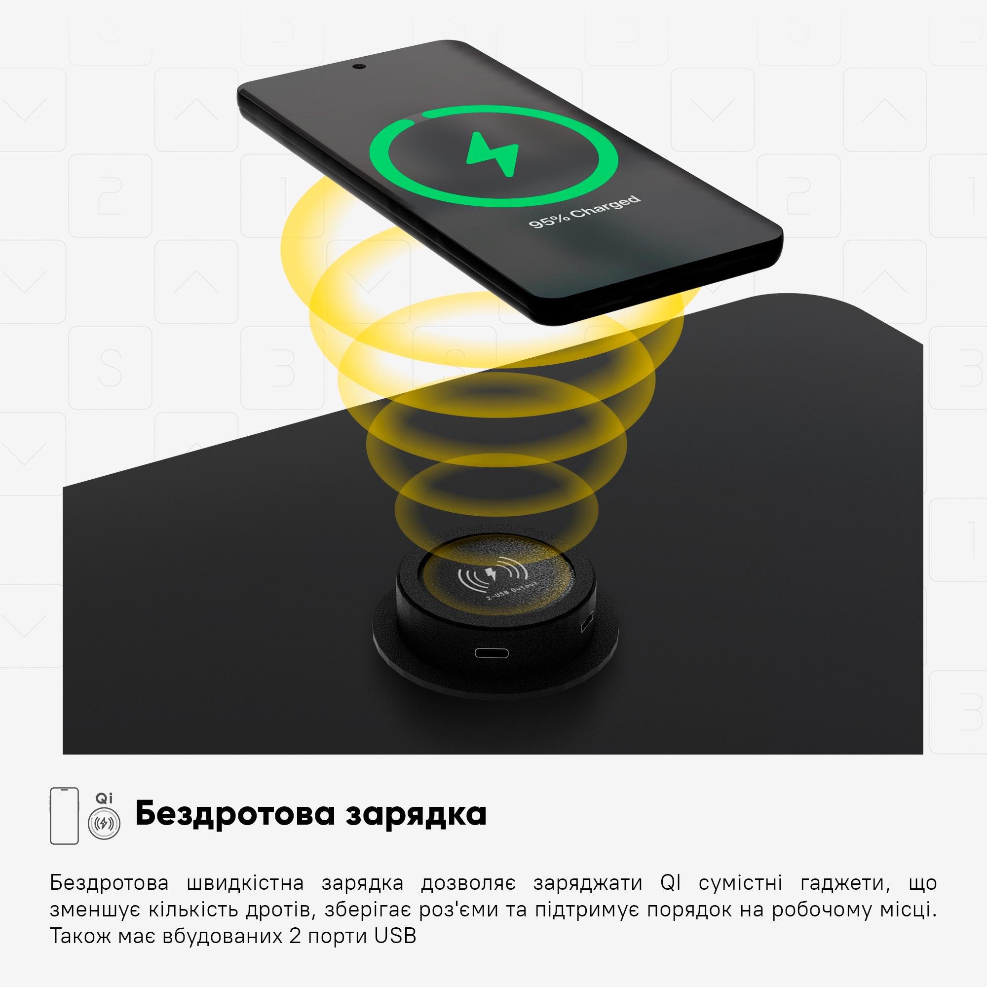 Стіл з електрорегулюванням висоти Mealux PowerDesk Energy Black (EVO-201 Energy B/B) - фото 8 Стіл з електрорегулюванням висоти Mealux PowerDesk Energy Black (EVO-201 Energy B/B) - фото 8