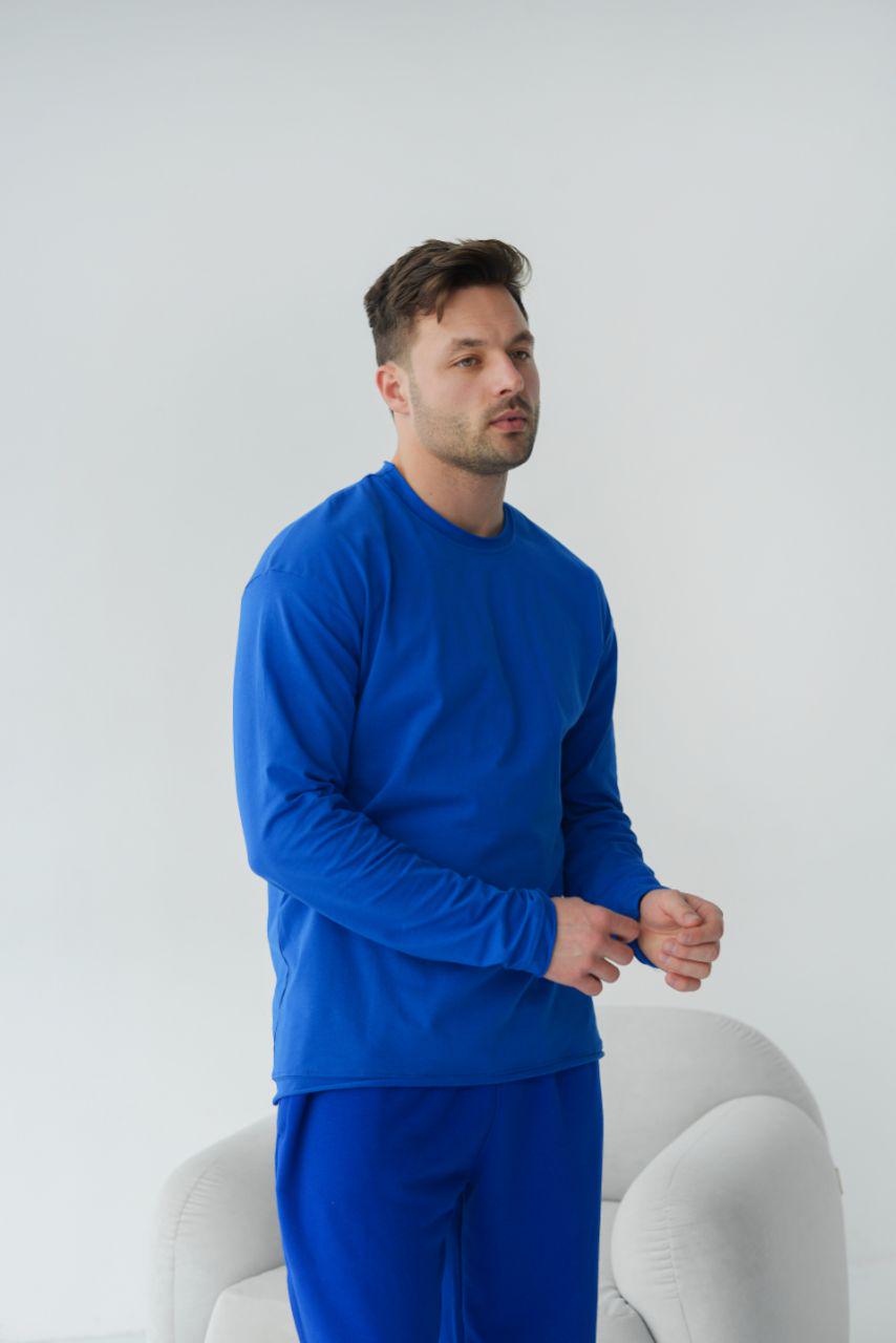 Лонгслів чоловічий Базовий р. 48-50 Электрик (14-3308 8) - фото 3 Лонгслів чоловічий Базовий р. 48-50 Электрик (14-3308 8) - фото 3