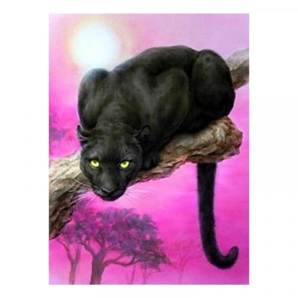 Алмазна мозаїка TK Group Чорна пантера 40х30 см з рамкою в коробці (GB72575-mt)