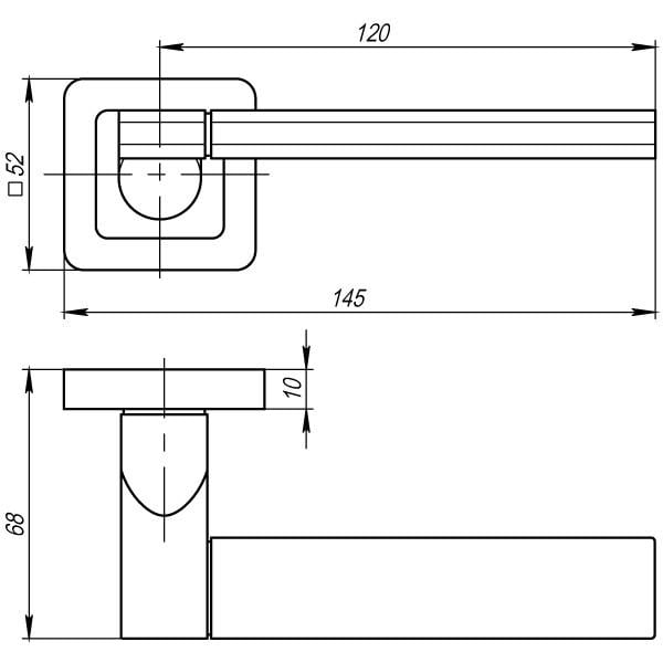 Ручка дверна Punto GALAXY QR SN/CP-3 матовий нікель/хром (37011) - фото 5 Ручка дверна Punto GALAXY QR SN/CP-3 матовий нікель/хром (37011) - фото 5