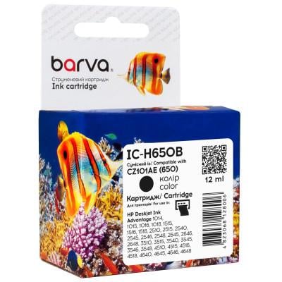 Картридж Barva HP 650 Black/CZ101AE 12 мл (IC-H650B) Картридж Barva HP 650 Black/CZ101AE 12 мл (IC-H650B)