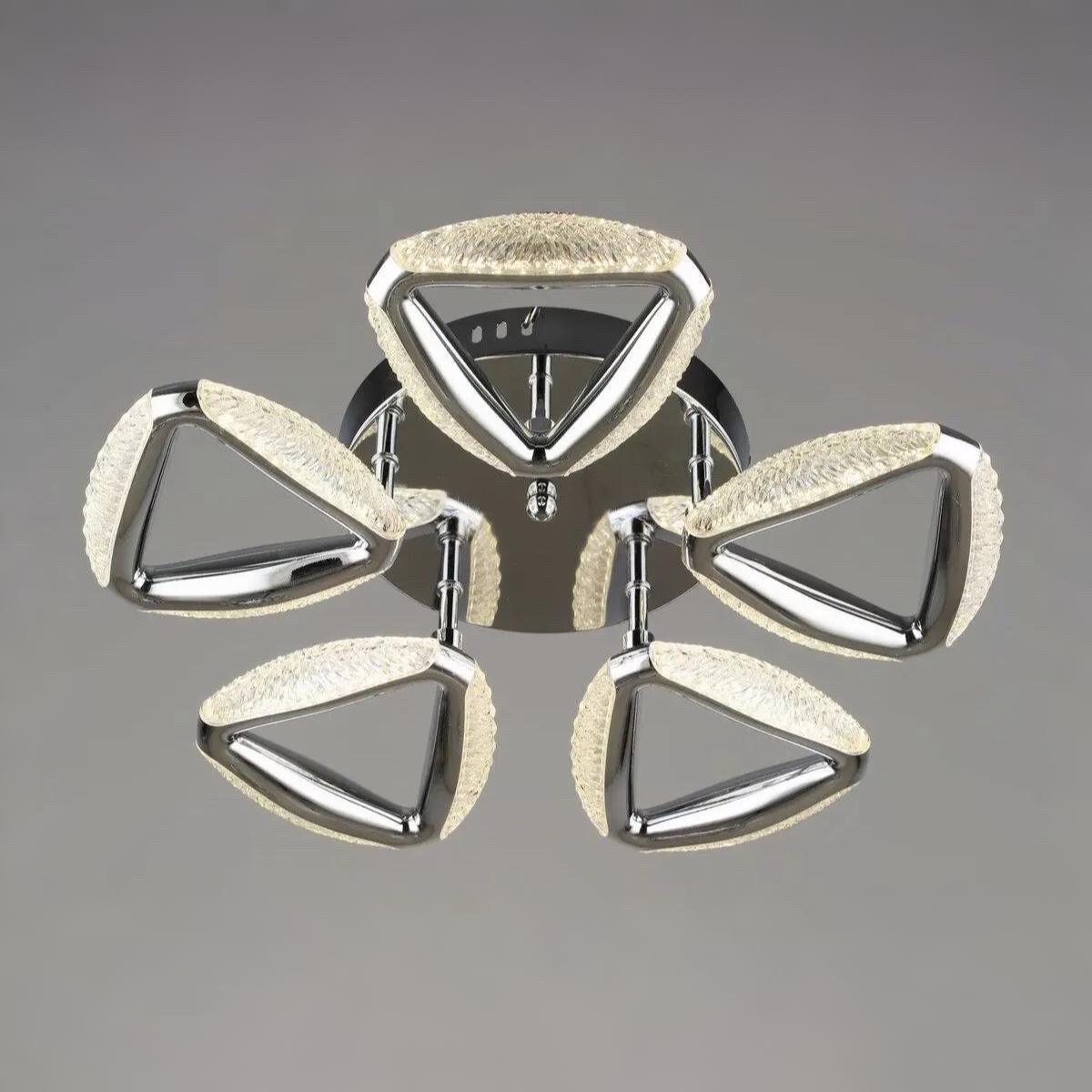 Люстра светодиодная Sirius на пять плафонов 30W 3000K/6500K Хром (B YH1302/5 CH)