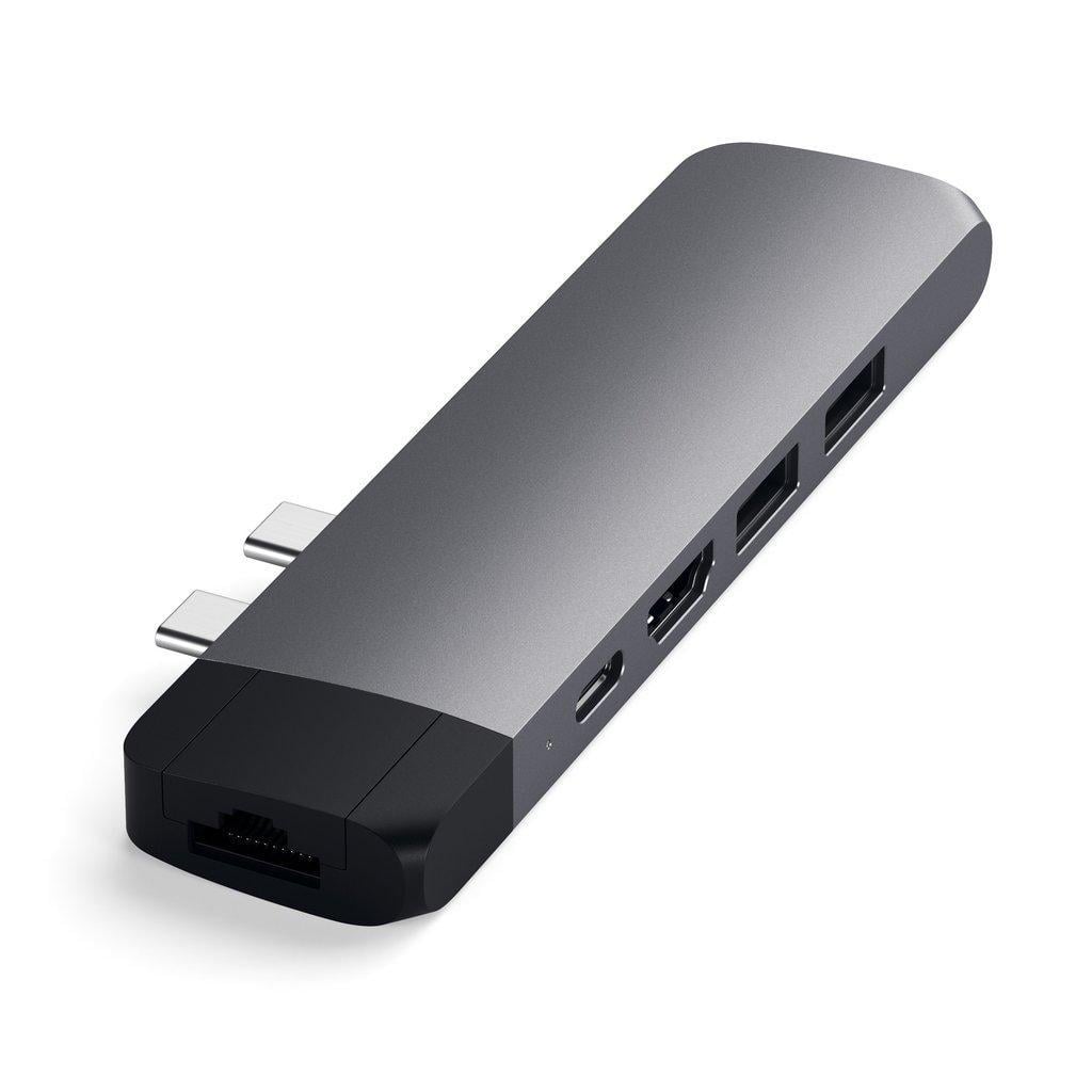 Хаб-адаптер Satechi Aluminum Type-C Pro Hub Adapter with Ethernet, Space Gray (ST-TCPHEM)