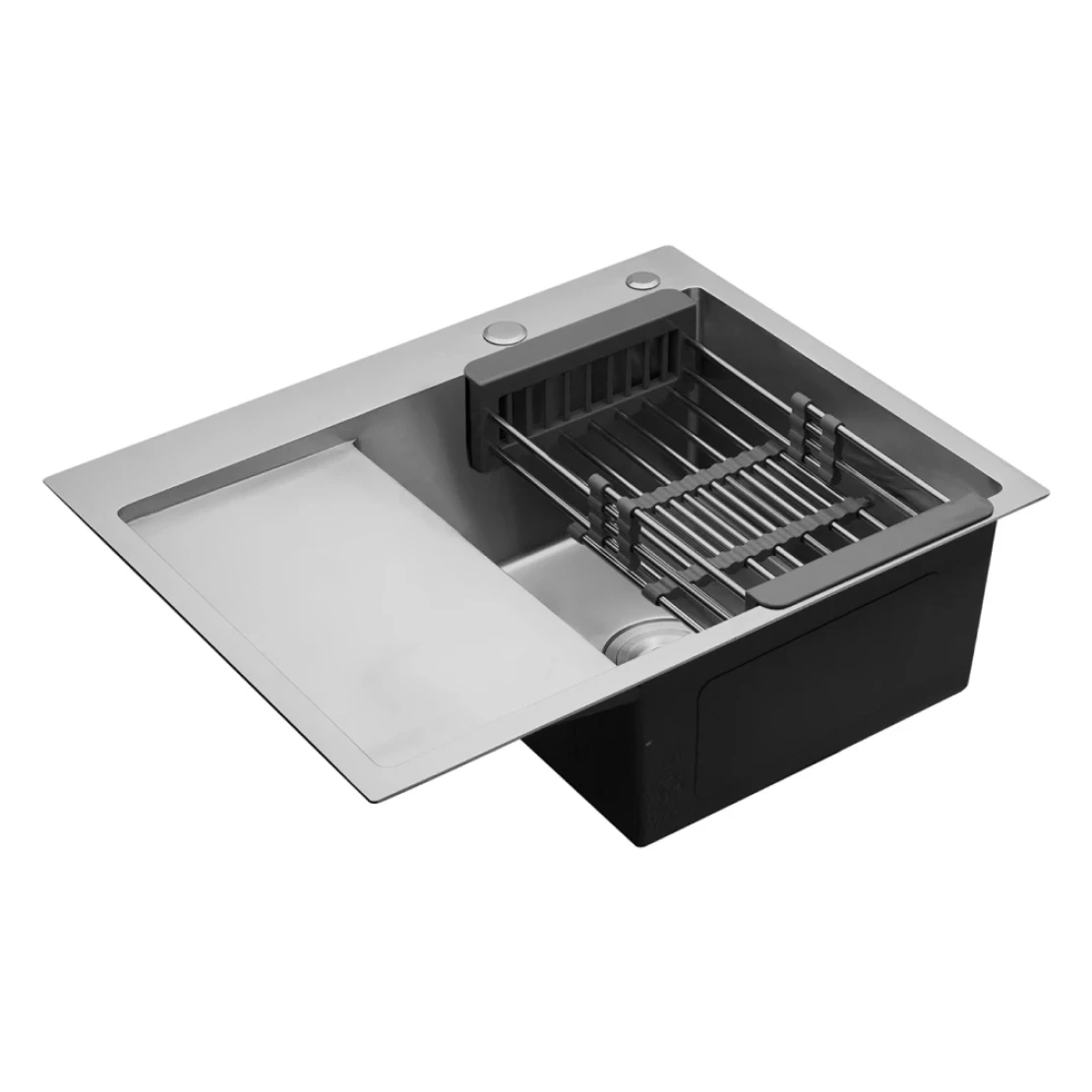 Мийка для кухні Kroner KRP Gebürstet 6350RHM 3/1 мм з нержавіючої сталі (CV031321) - фото 4 Мийка для кухні Kroner KRP Gebürstet 6350RHM 3/1 мм з нержавіючої сталі (CV031321) - фото 4