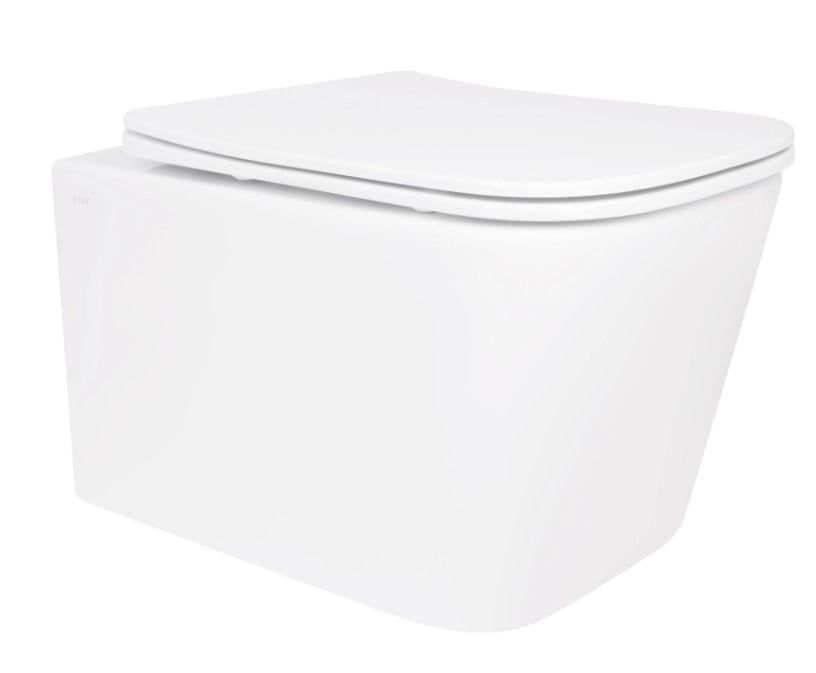 Унитаз подвесной Qtap Crow Rimless с сиденьем Slim Duroplast/Soft-close/Quick Release (QT05335171RW)