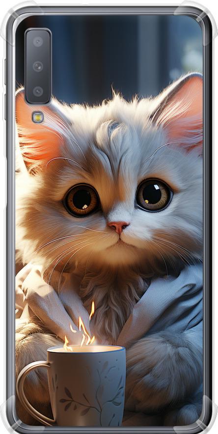 Чехол на Samsung Galaxy A7 (2018) A750F White cat (5646sp-1582-42517)