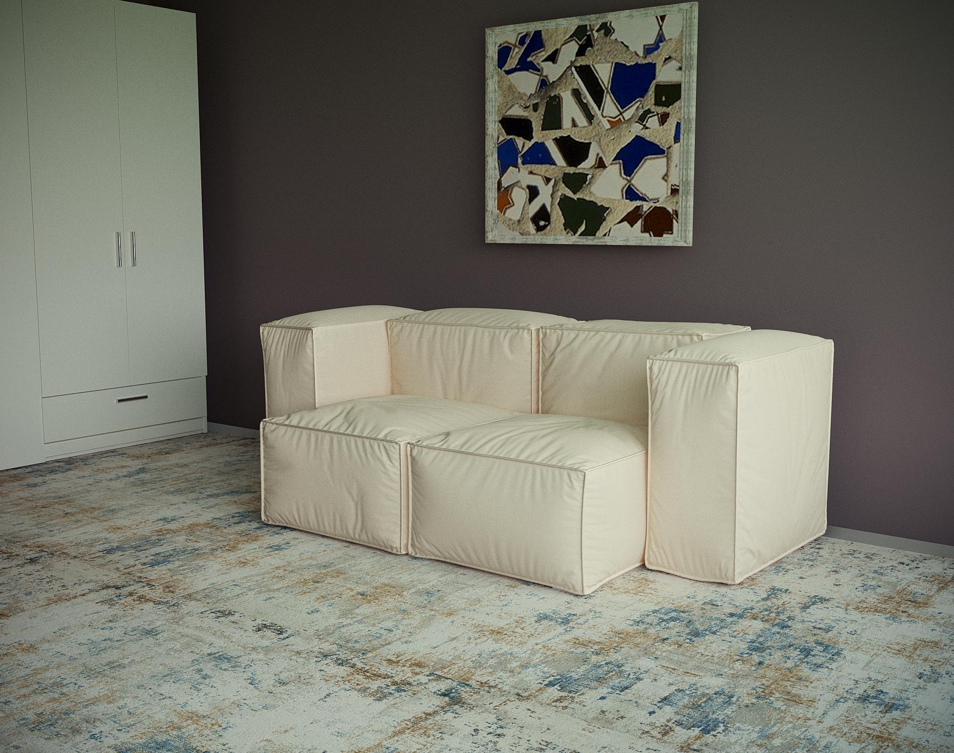 Диван офисный модульный Tobi Sho Magic Bone Вальде велюр нераскладной 2200х1300х700 мм