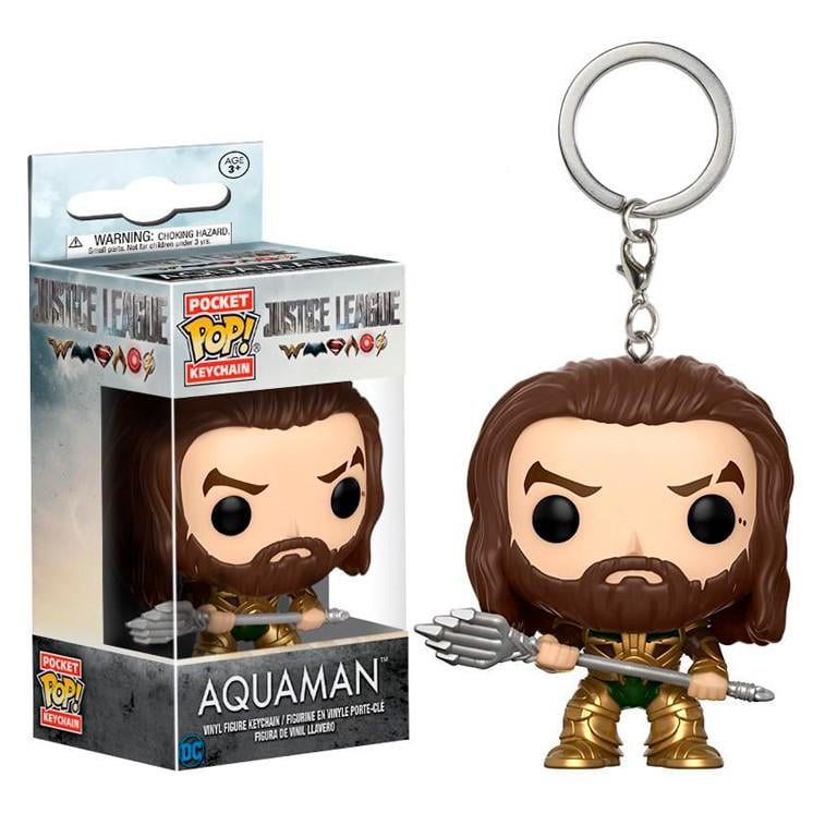 Дитяча ігрова фігурка-брелок Funko Pop Justice League Aquaman 4 см (JL A 205)