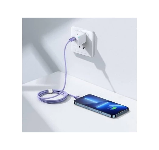 Кабель BASEUS Crystal Shine Series Fast Charging Data Cable Type-C to iP 20 W 1,2 м Purple - фото 3