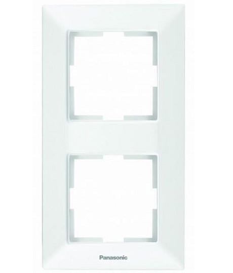 Рамка Panasonic Arkedia Slim 2-а вертикальна Білий (16329-е)