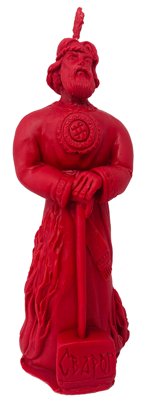 Свічка Сварог 13 см Червоний (1471)