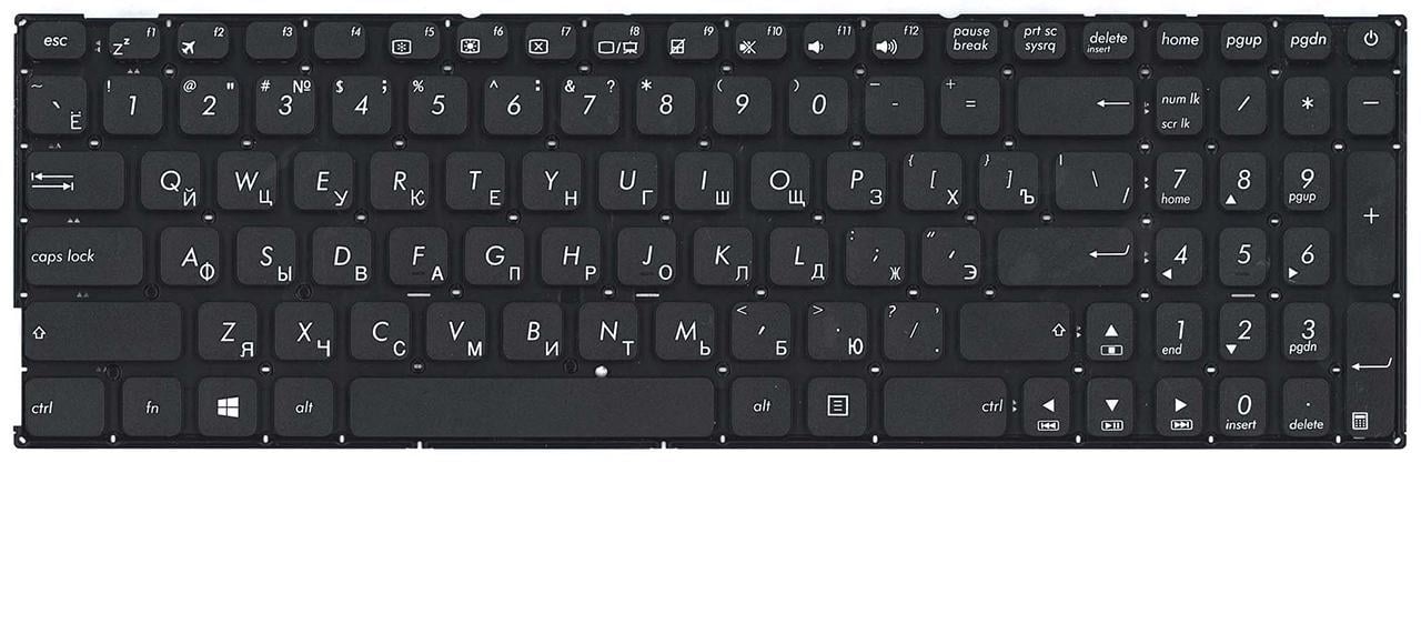 Клавиатура для ноутбука Asus F555 F555UAD матовая (0KNB0-6724RU00)