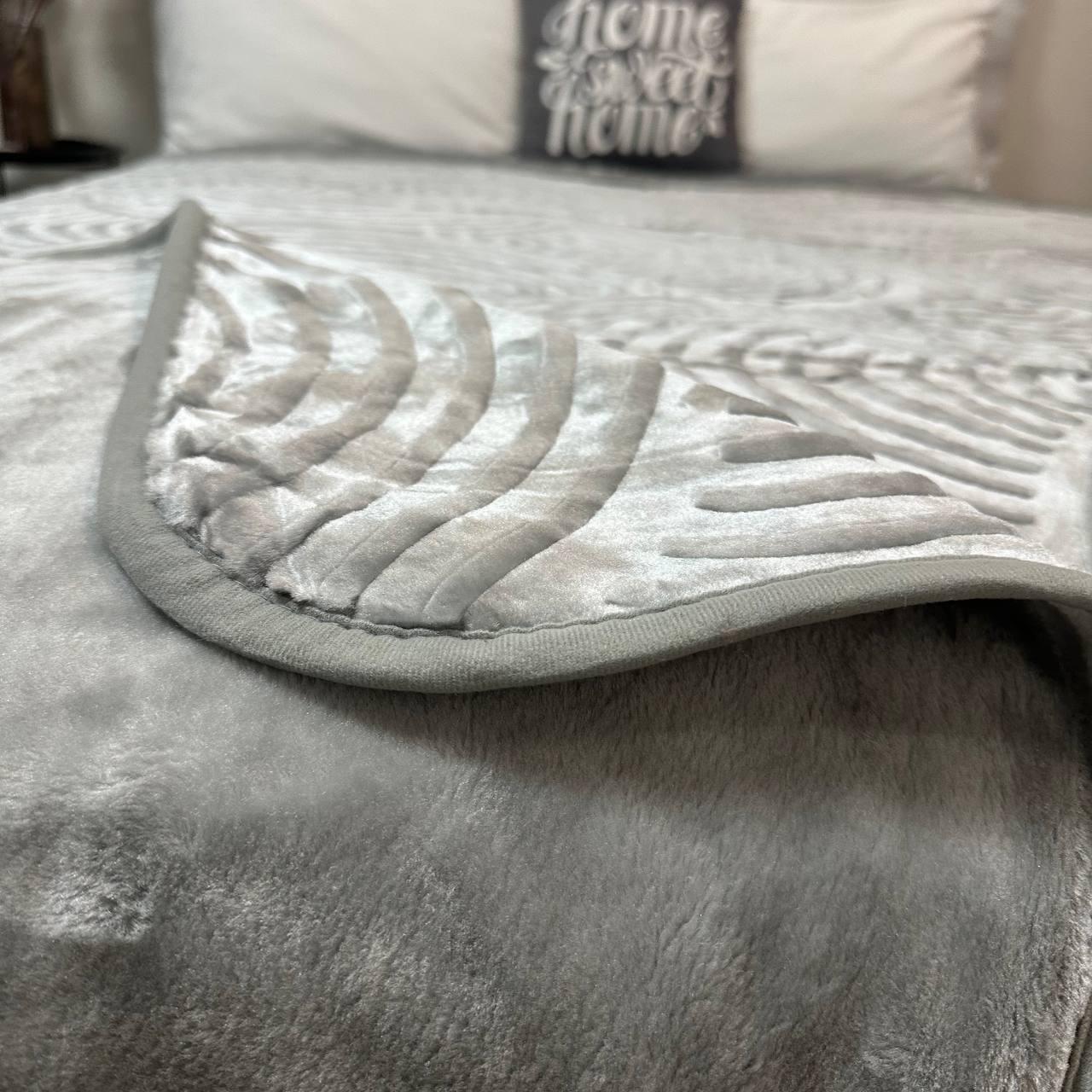 Покривало на ліжко акрилове 200x230 см Сірий (P-акрил-17) - фото 5