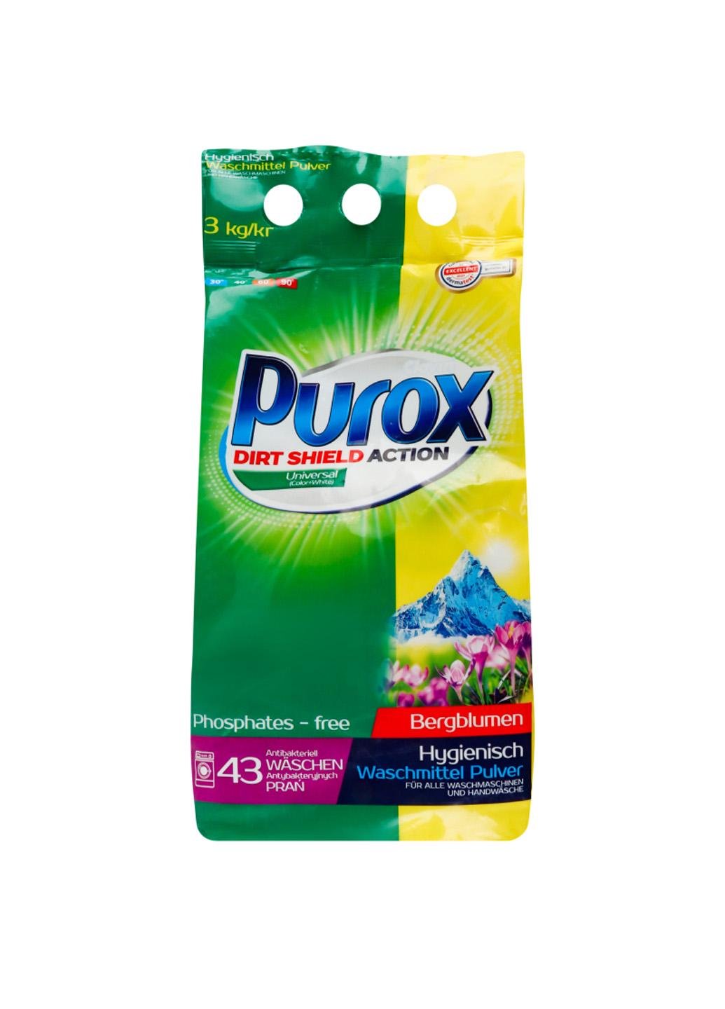 Пральний порошок PUROX universal для машинного та ручного прання 3 кг (567395)