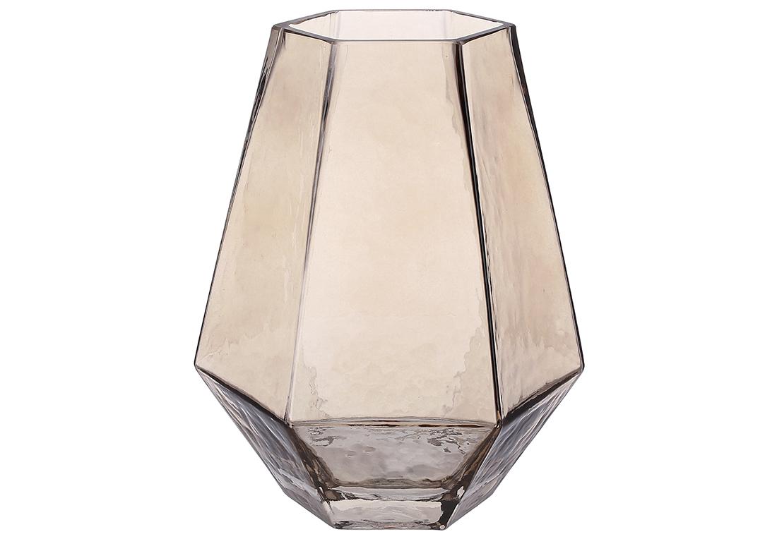 Ваза стеклянная BonaDi Винченцо 21 см Коричневый (591-355)