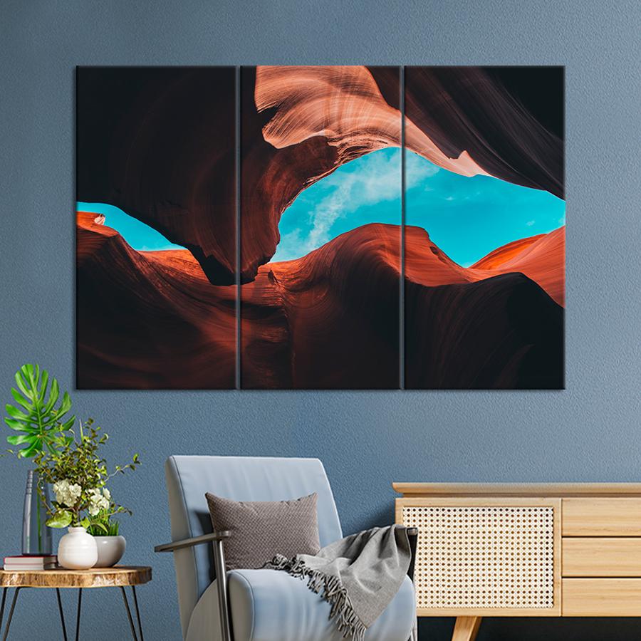 Картина природа Изысканные линии Каньона Антилопы 78x48 см (A1133-3)