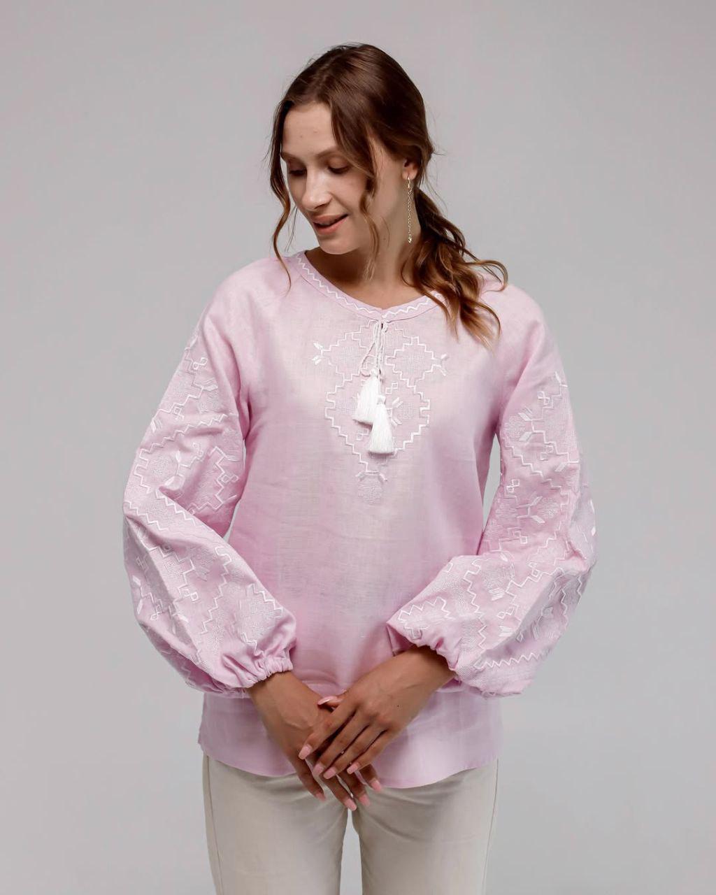 Вышиванка женская р. 40 Розовый (651)