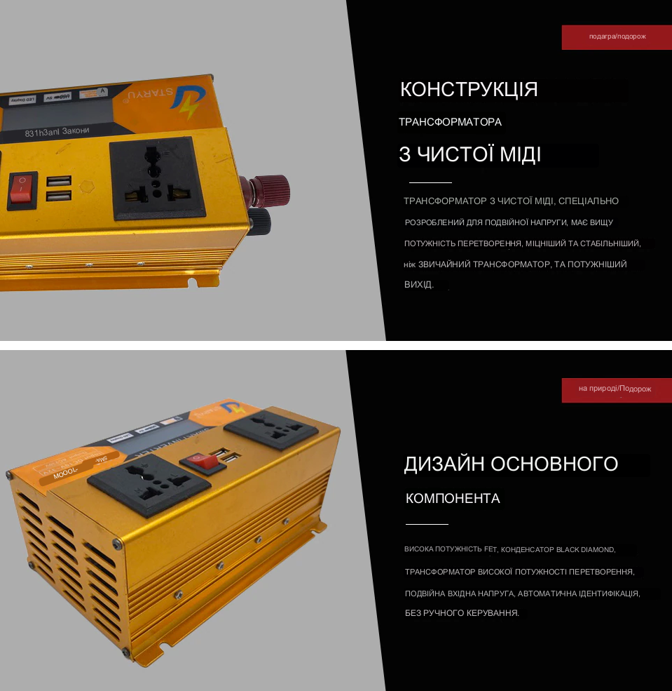 Преобразователь напряжения Lcd Smart с 12 или 24 Вт на 220 Вт 3500 V универсальный (MLD_V1040) - фото 3