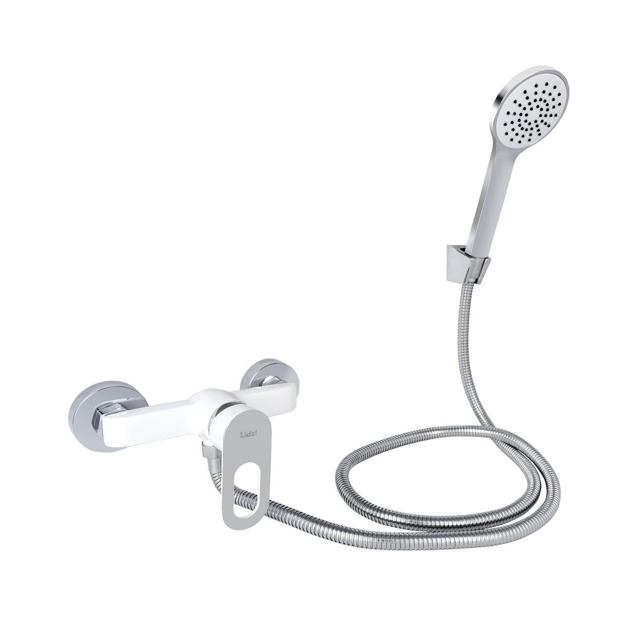 Смеситель для душа Lidz Latwa 010 с душевым гарнитуром k40 (LDLAT010WHI45426)
