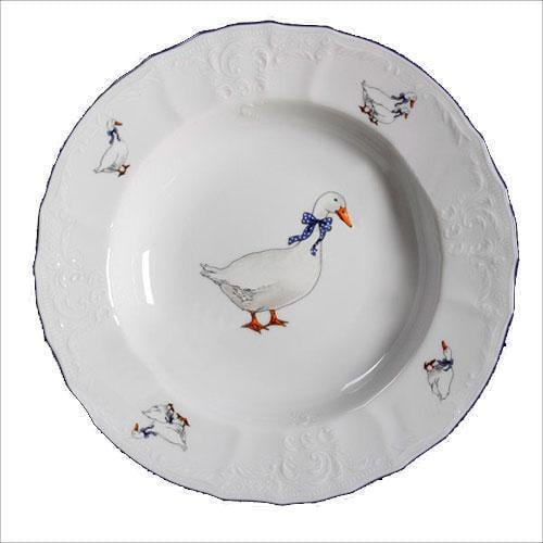 Набор тарелок глубоких Thun Bernadotte Гуси фарфор 6 шт. d 23 см (5936B51)