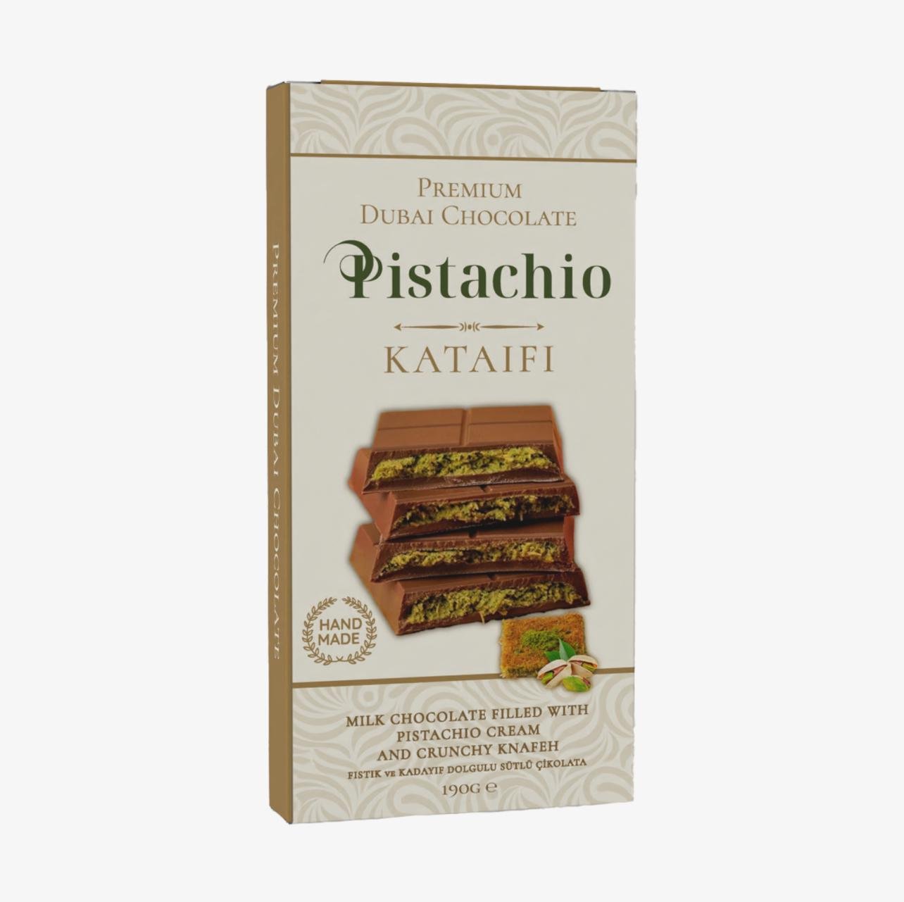 Дубайський шоколад із фісташковою пастою та катаїфі 190 г