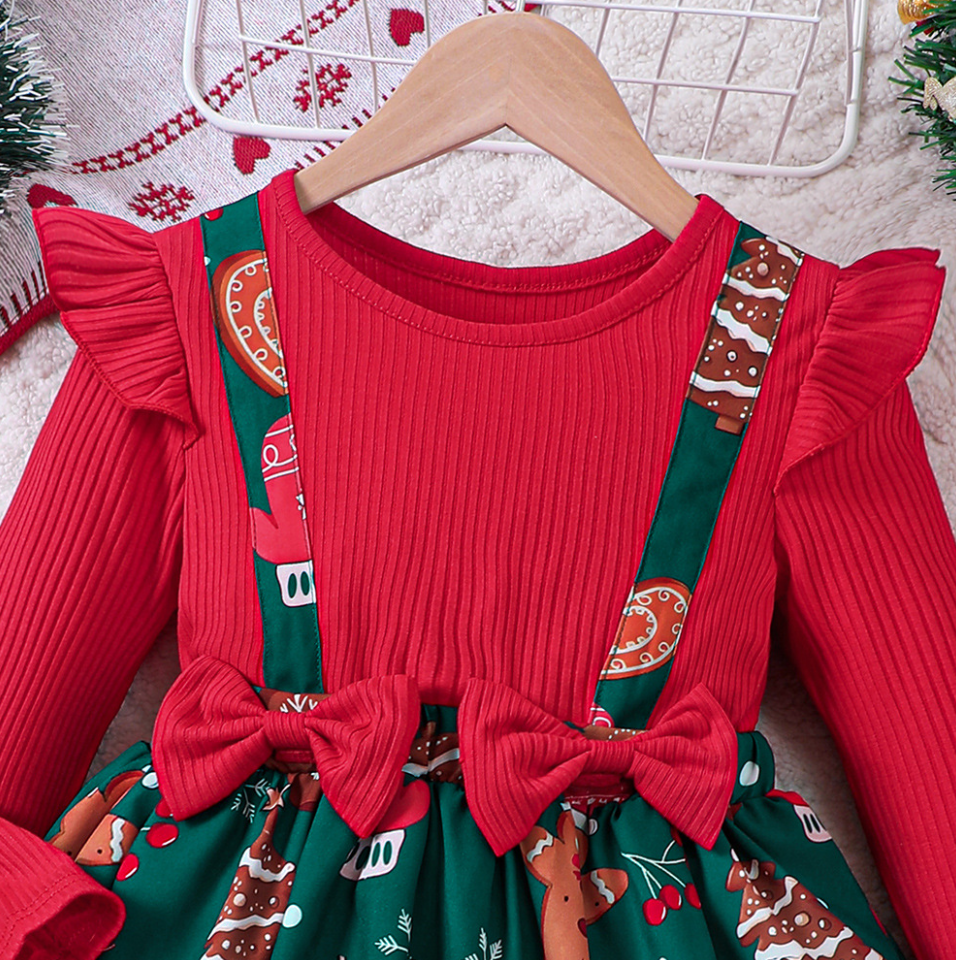 Платье детское Новогоднее с бантами 120-130 см Красный (ДСН40) - фото 4 Платье детское Новогоднее с бантами 120-130 см Красный (ДСН40) - фото 4