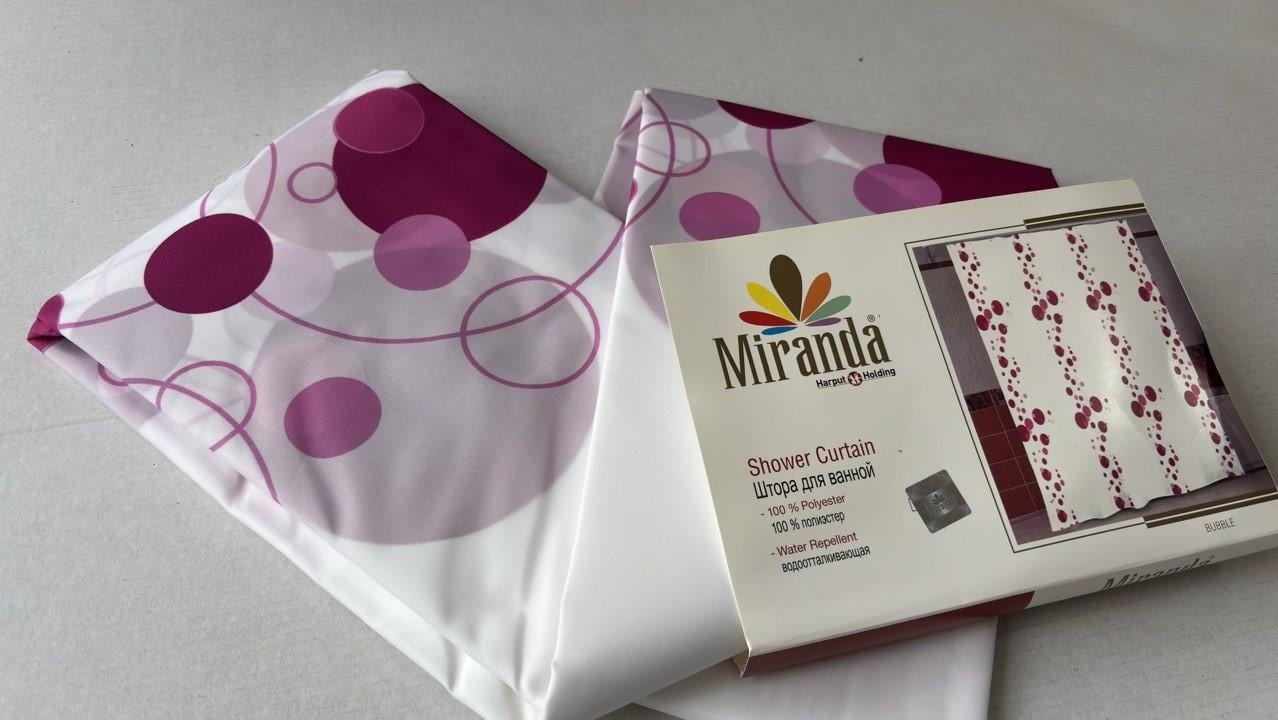 Шторка для ванной комнаты Miranda Bubble 180x200 см (29438411) - фото 5 Шторка для ванной комнаты Miranda Bubble 180x200 см (29438411) - фото 5