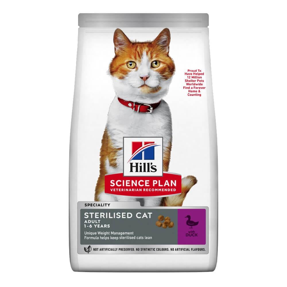 Корм сухой Hill's SCIENCE PLAN Sterilised Cat Duck для взрослых стерилизованных кошек с уткой 1,5 кг - фото 1 Корм сухой Hill's SCIENCE PLAN Sterilised Cat Duck для взрослых стерилизованных кошек с уткой 1,5 кг - фото 1