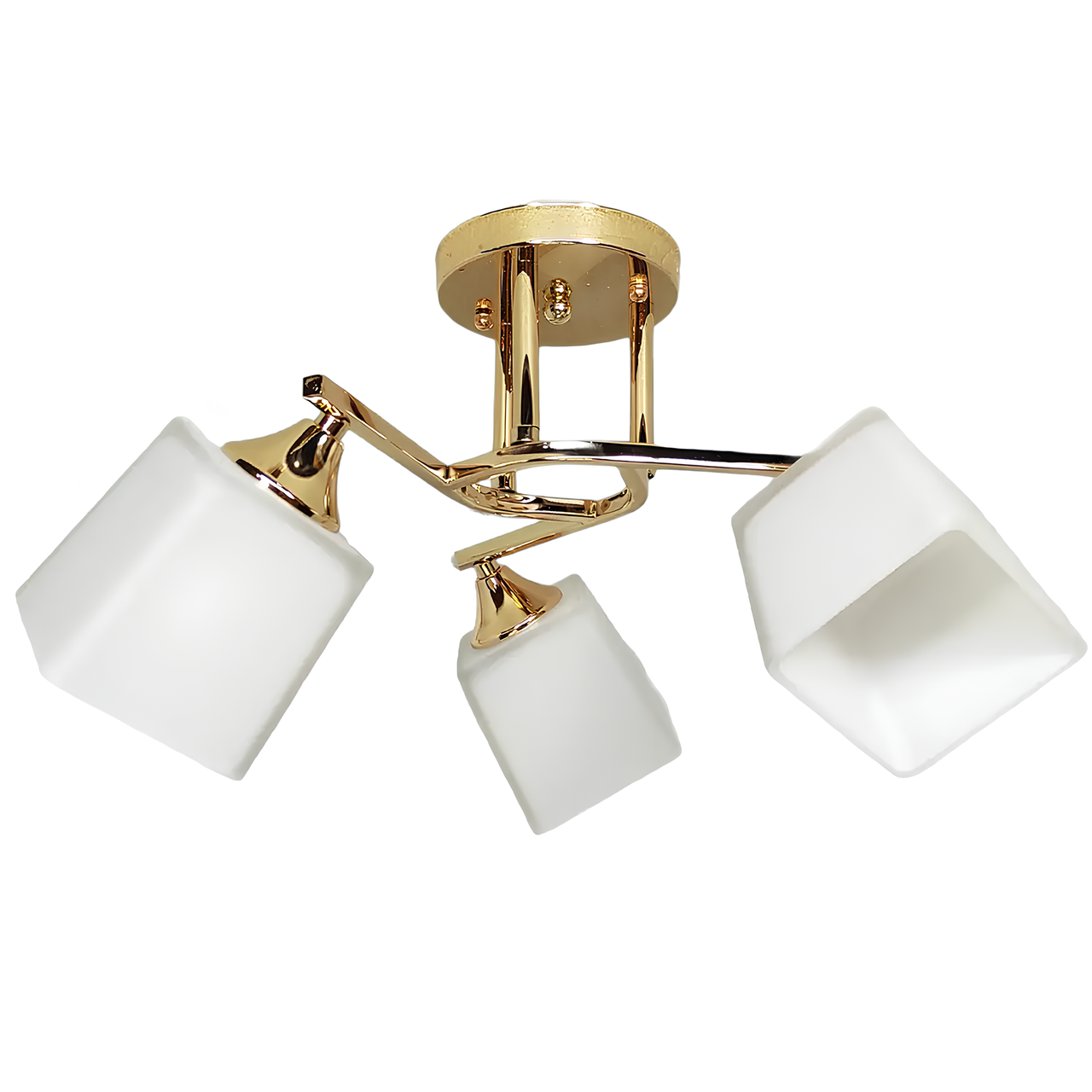 Люстра Svet на три плафона под лампу Е27 Бело-золотой (SR-A3064/3 FG)